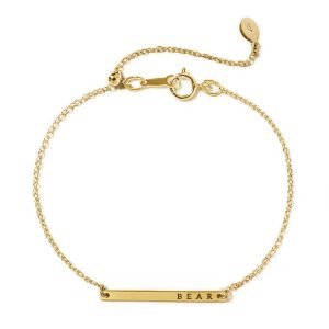 Thin Bar Initial Bracelet