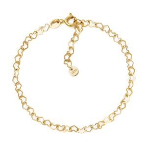 SIO PERR | Engraved Tiny Disc Bracelet 14K