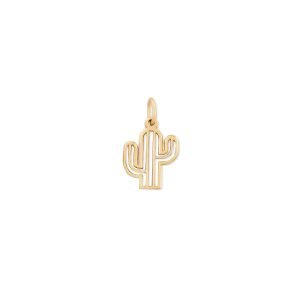 Cactus Charm Pendant 14K