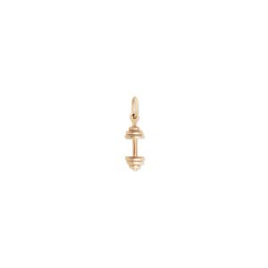 Mini Dumbbell Charm 14K