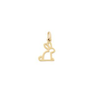 Rabbit Charm Pendant 14K