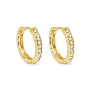 Classic Pave Huggie Hoops