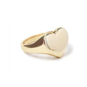Bold Heart Signet Ring